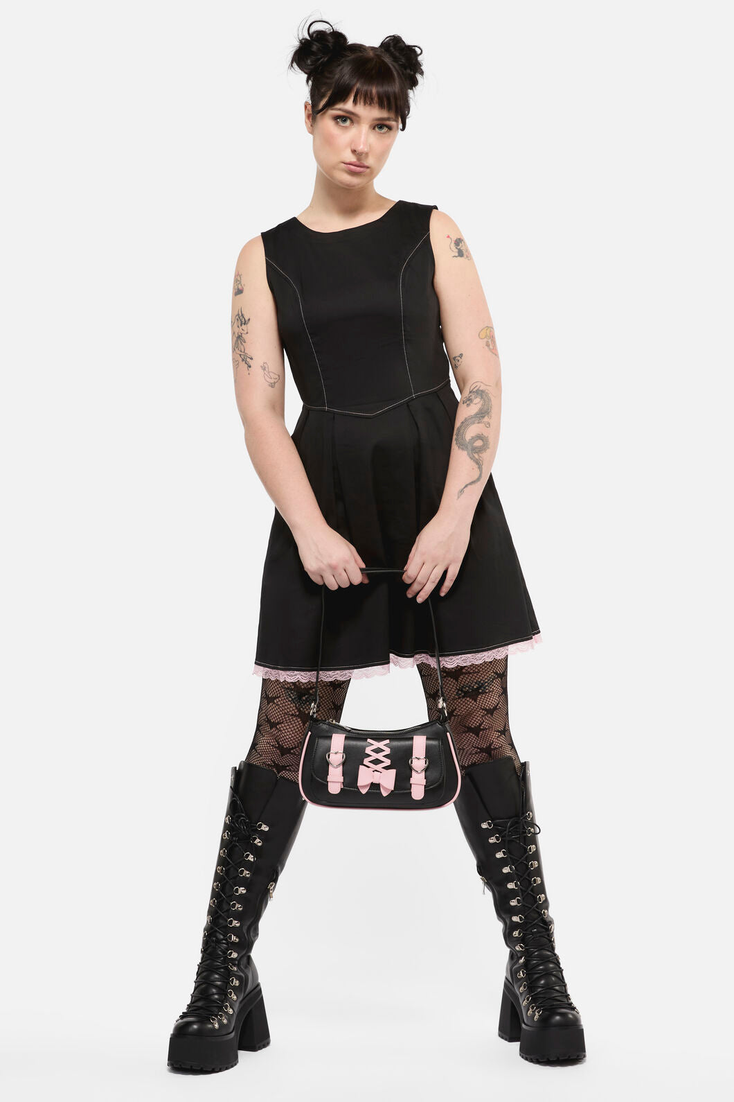 Black Friday - Leather Look Lolita Handbag - black