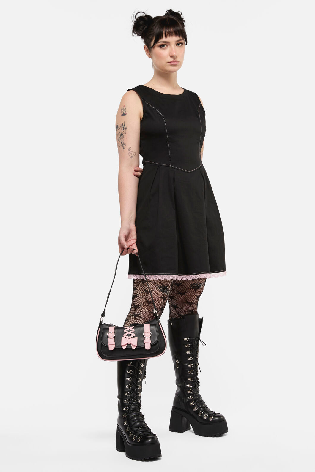 Black Friday - Leather Look Lolita Handbag - black