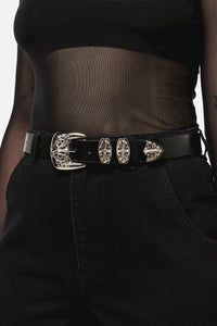 Black Friday - Ornate Metal Belt - black