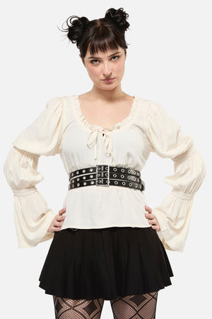 Black Friday - Triple Band Eyelet Wasit Belt - black