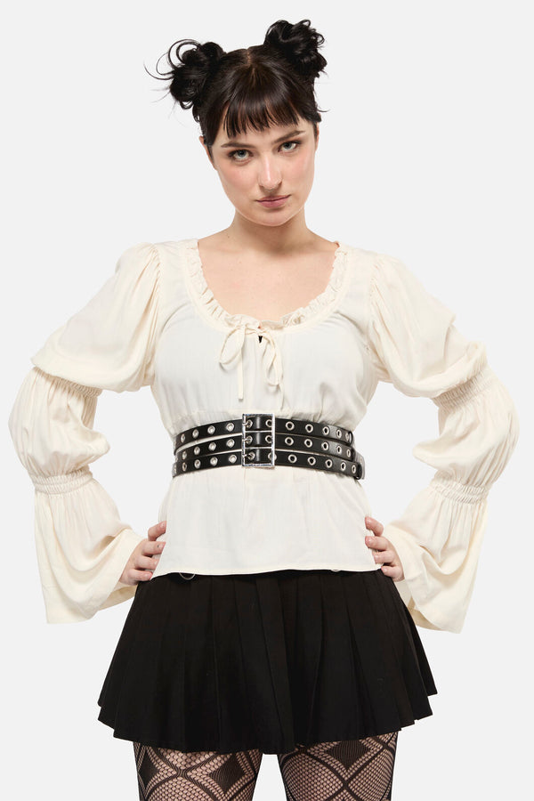 Black Friday - Triple Band Eyelet Wasit Belt - black