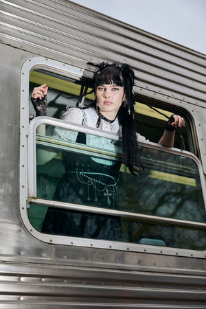 Black Friday - Embellished Hip Wasit Belt - silver