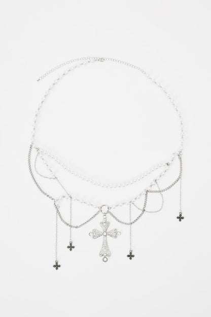 Black Friday - Embellished Hip Wasit Belt - silver