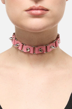 Black Friday - Pink Link Spike Choker - pink