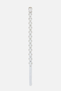 Black Friday - White Link Spike Choker - white