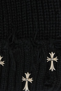 Black Friday - Black Cross Charm Beanie - black
