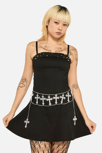 Black Friday - Extreme Cross Waist Chain - silver