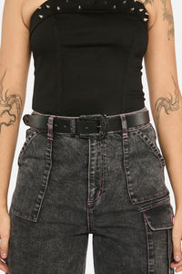 Black Friday - Simple Black Western Belt - black