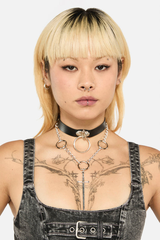 Black Friday - Ring & Sword Choker - black