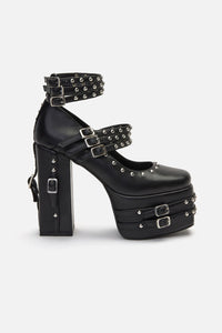 Black Friday - Strappy Stud Mary Jane - black
