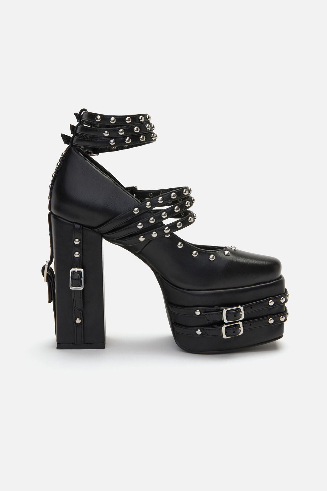 Black Friday - Strappy Stud Mary Jane - black