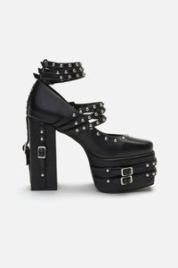 Black Friday - Strappy Stud Mary Jane - black