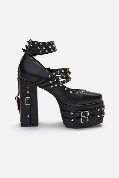 Black Friday - Strappy Stud Mary Jane - black