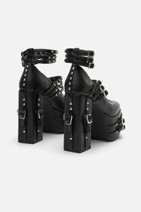 Black Friday - Strappy Stud Mary Jane - black