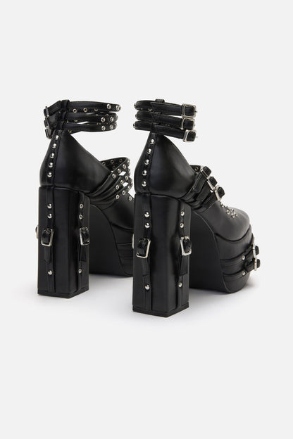 Black Friday - Strappy Stud Mary Jane - black