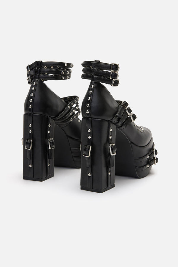 Black Friday - Strappy Stud Mary Jane - black