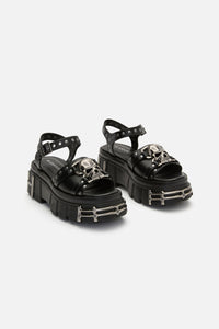 Black Friday - Skull & Stud Sandals - black