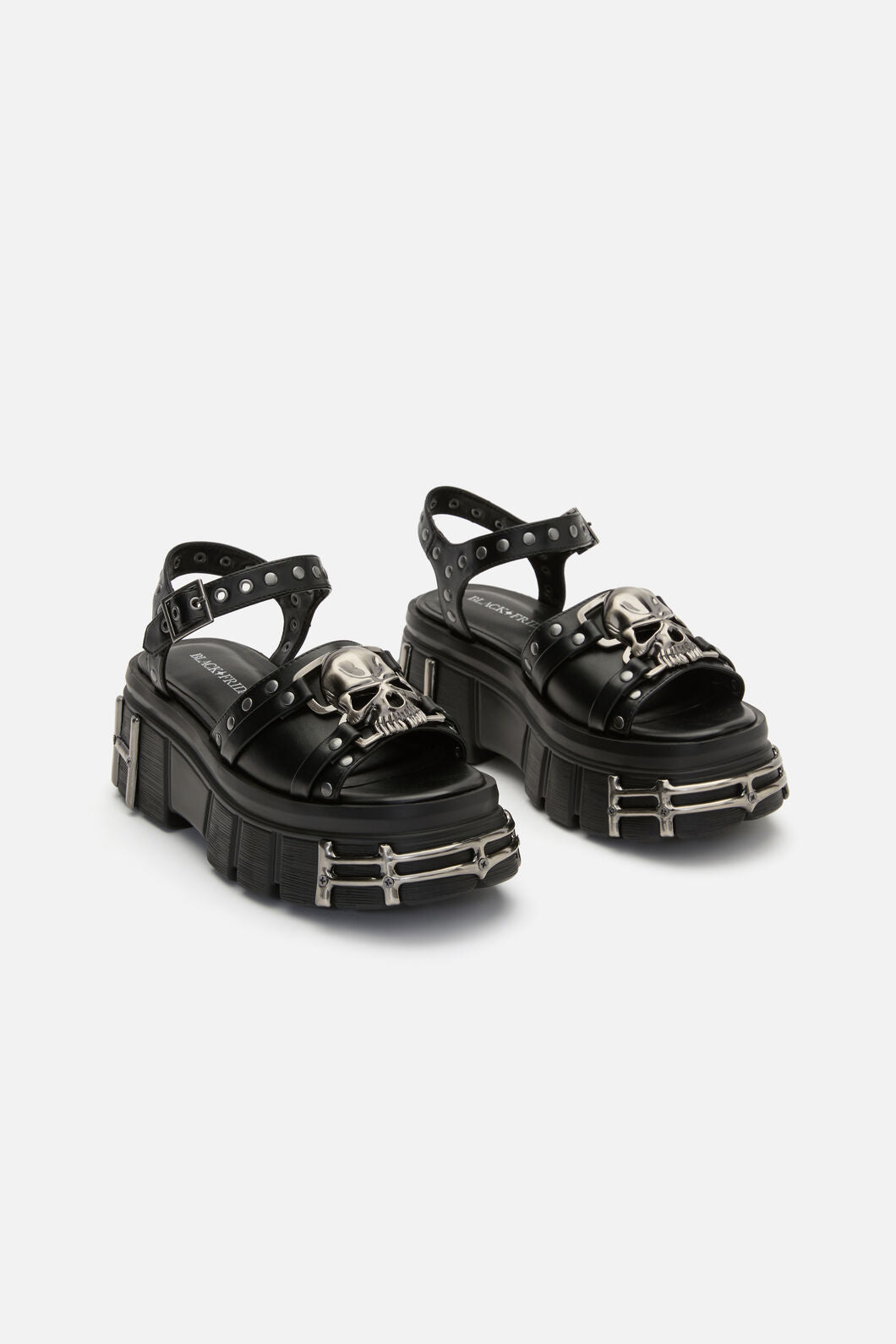 Black Friday - Skull & Stud Sandals - black