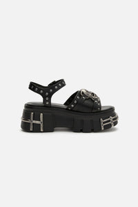 Black Friday - Skull & Stud Sandals - black