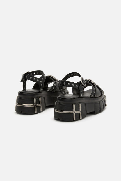 Black Friday - Skull & Stud Sandals - black