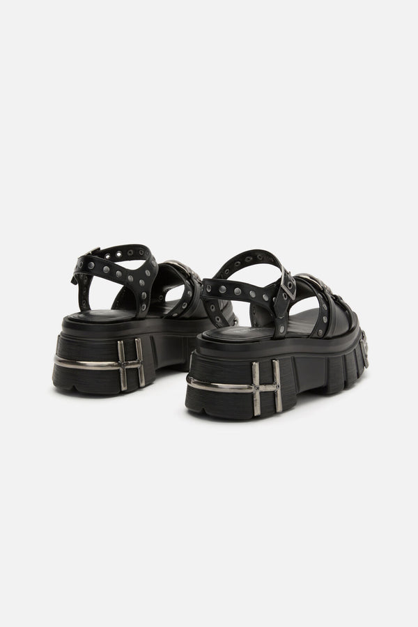 Black Friday - Skull & Stud Sandals - black