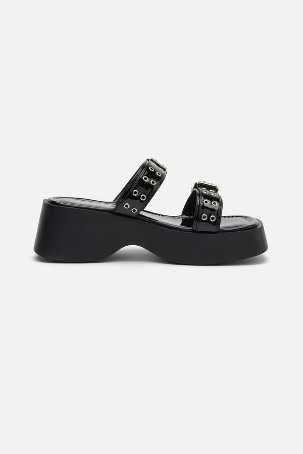 Black Friday - Buckle Slide Shoes - black