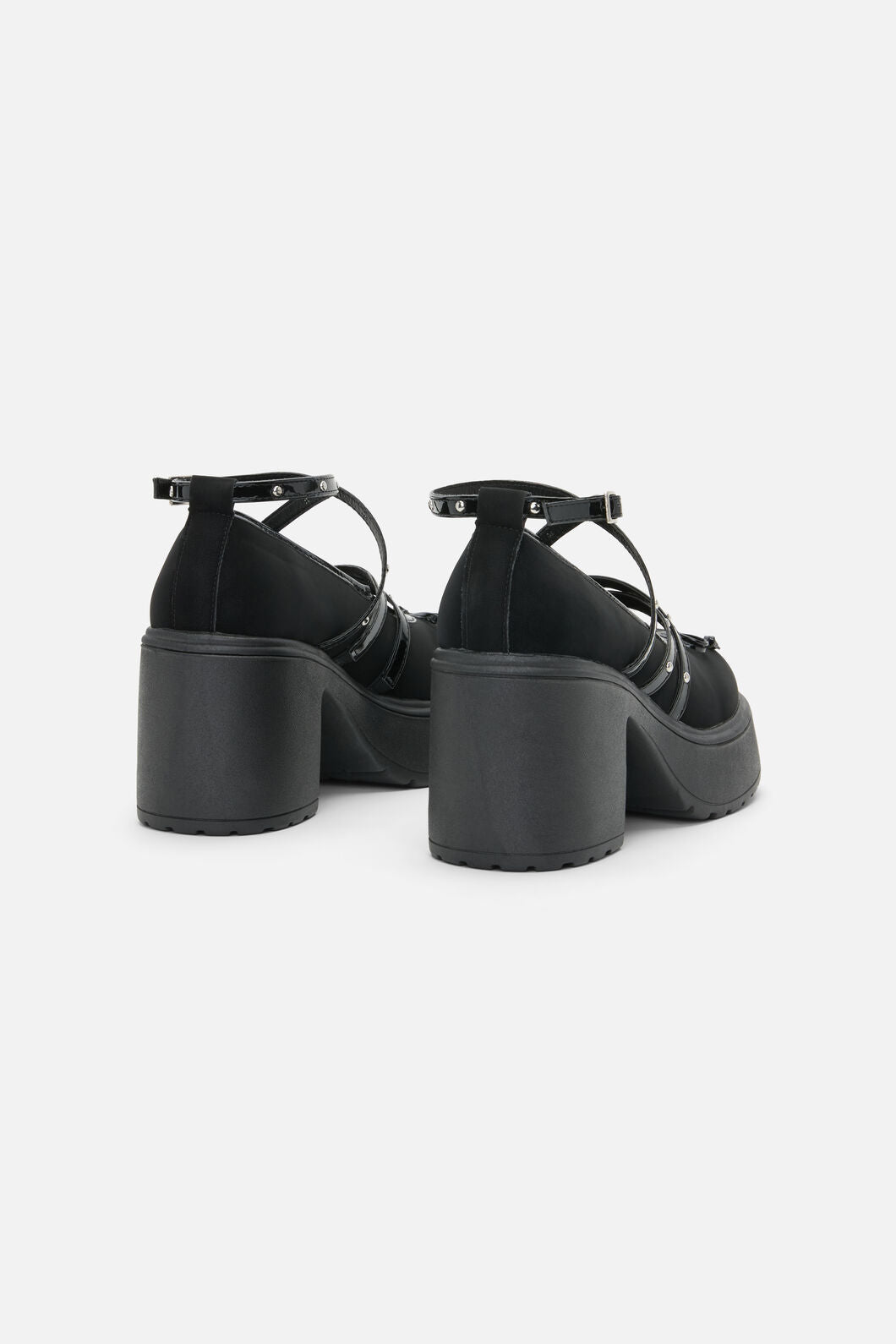 Black Friday - Faux Suede Criss Cross Mary Janes - black