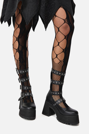 Black Friday - Strapped In Platform Mary Jane - black