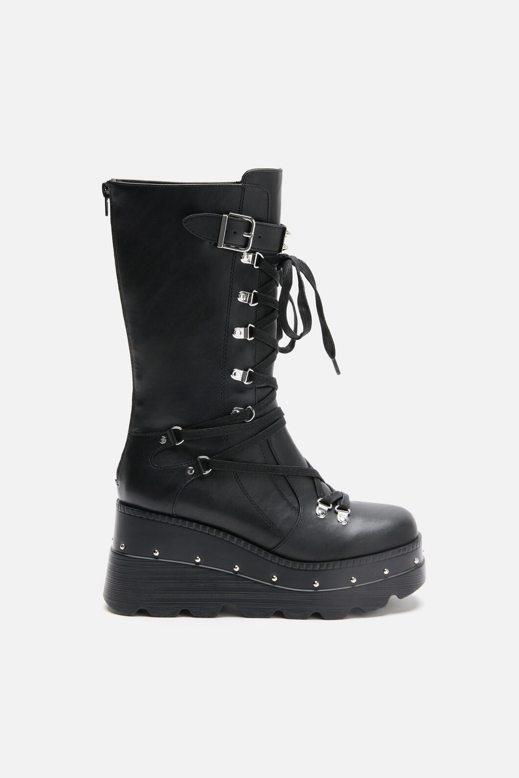 Black Friday - Criss Cross Wedge Boots - black