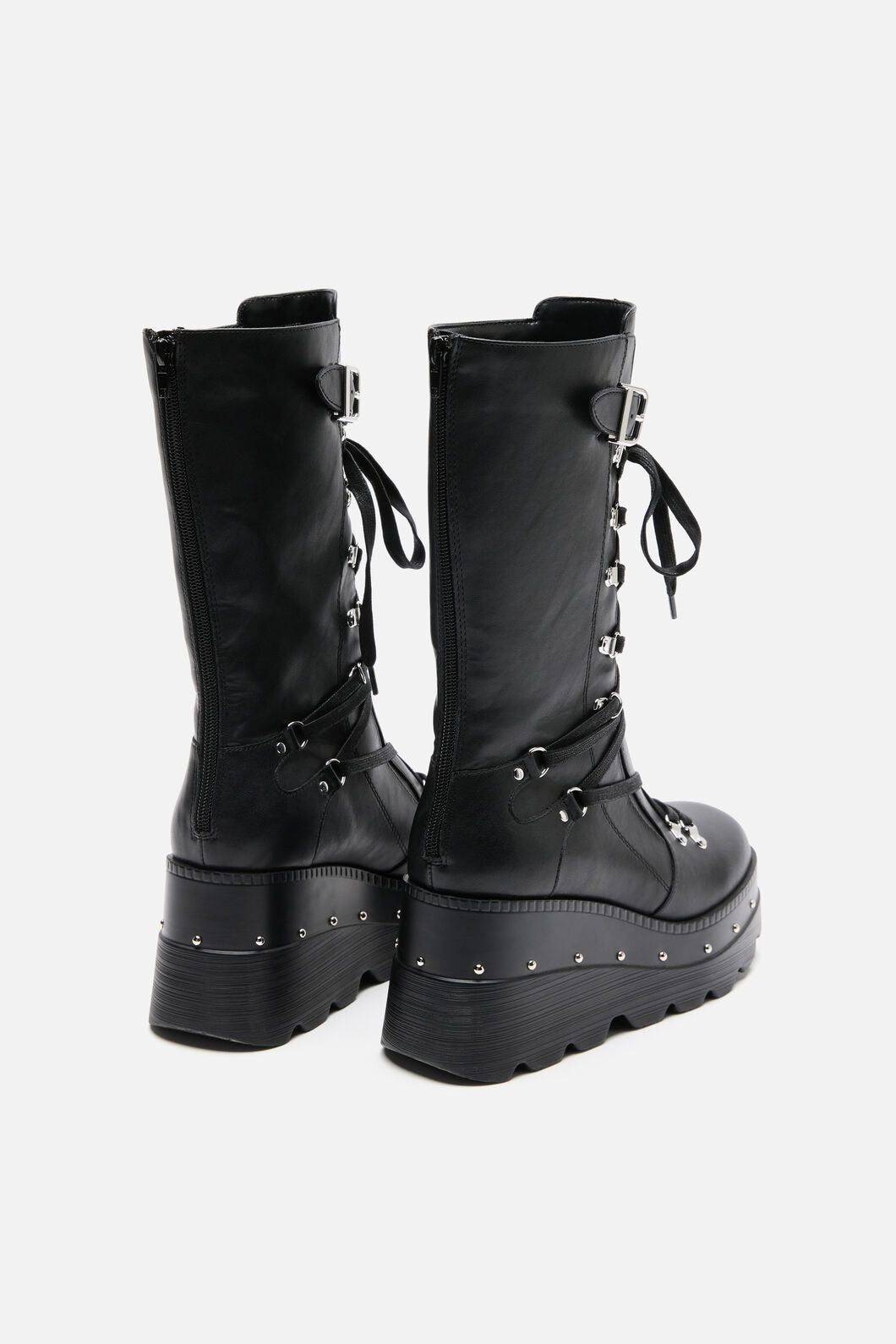 Black Friday - Criss Cross Wedge Boots - black