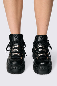 Black Friday - Flaming Platform Sneakers - black