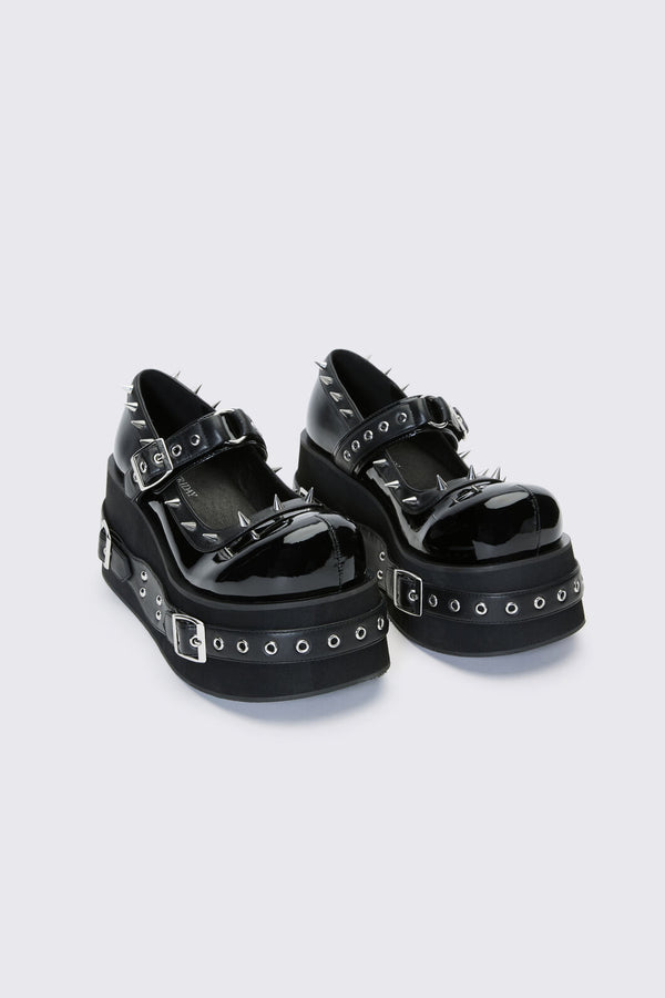 Black Friday - Lolita Spiked Mary Janes - black