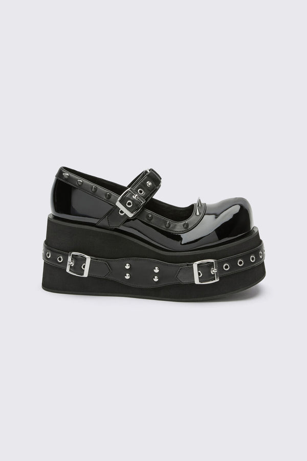 Black Friday - Lolita Spiked Mary Janes - black