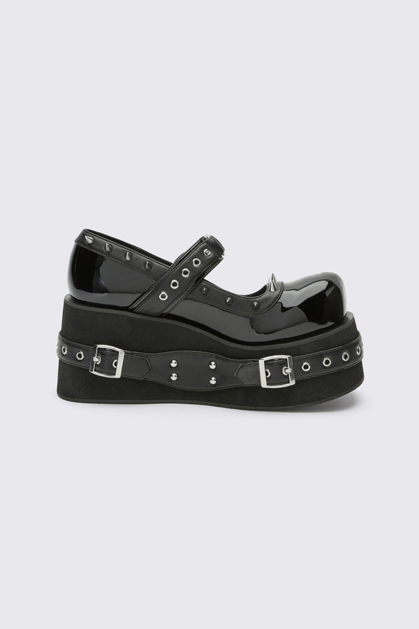 Black Friday - Lolita Spiked Mary Janes - black