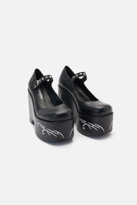 Black Friday - Platform Tattoo Mary Jane - black