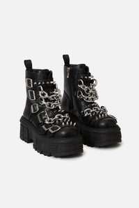 Black Friday - Bold Buckled Shoes - black