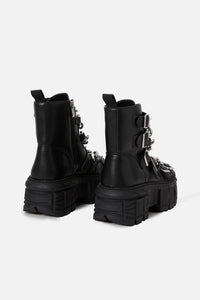 Black Friday - Bold Buckled Shoes - black