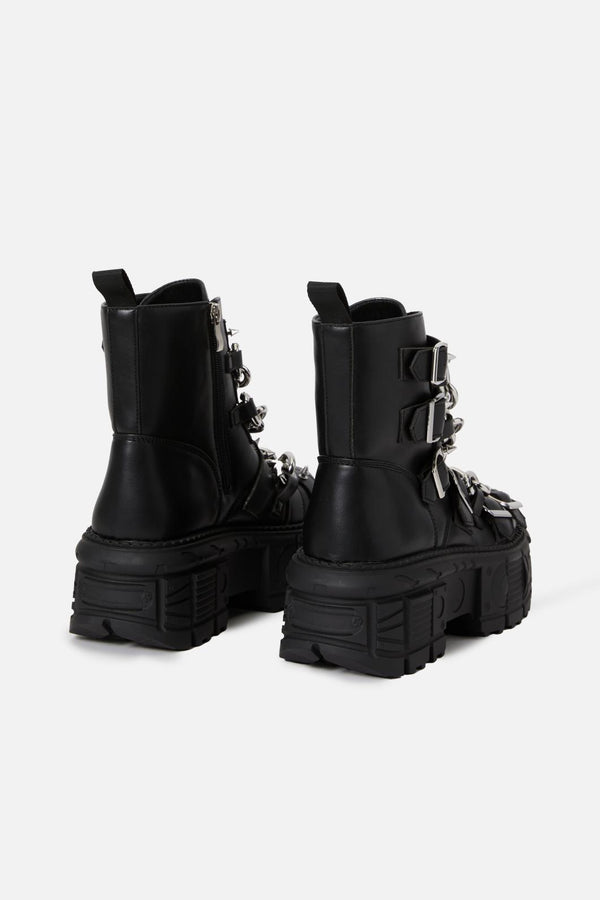 Black Friday - Bold Buckled Shoes - black