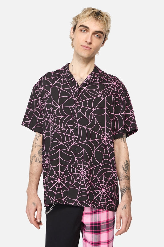 Dangerfield - Rococo Life Spiderweb Ss Shirt - black
