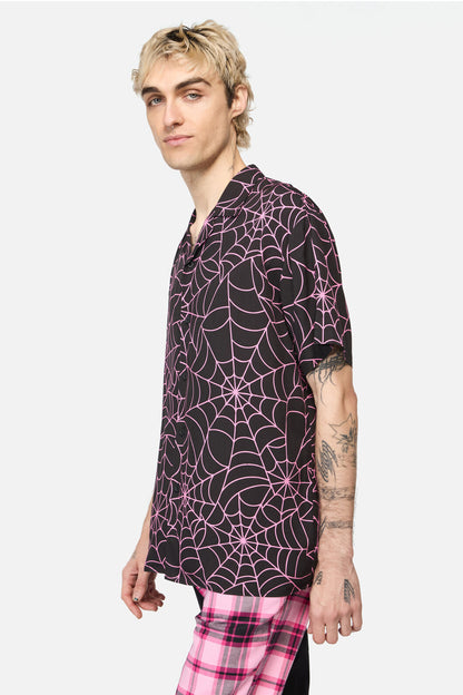 Dangerfield - Rococo Life Spiderweb Ss Shirt - black