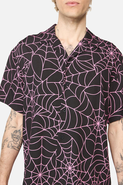 Dangerfield - Rococo Life Spiderweb Ss Shirt - black