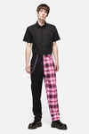 Dangerfield - Rococo Life Contrast Tartan Pant - black-pink