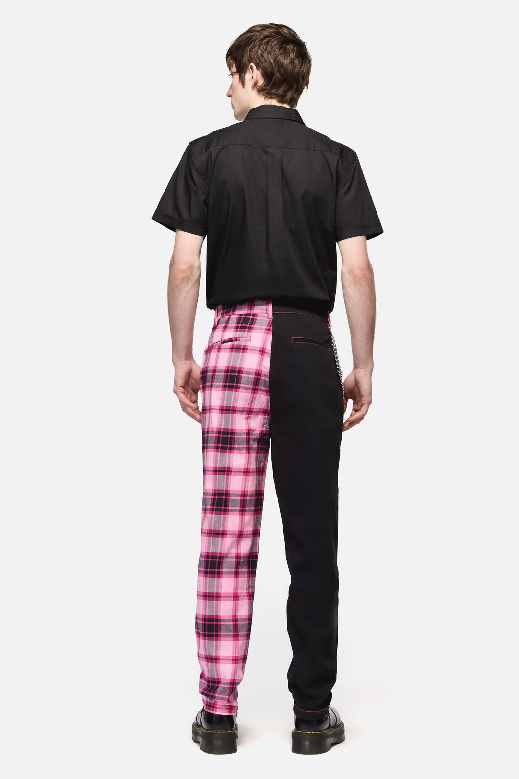 Dangerfield - Rococo Life Contrast Tartan Pant - black-pink