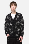 Dangerfield - Dark Pieridae Knit Cardi - black
