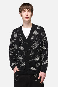 Dangerfield - Dark Pieridae Knit Cardi - black