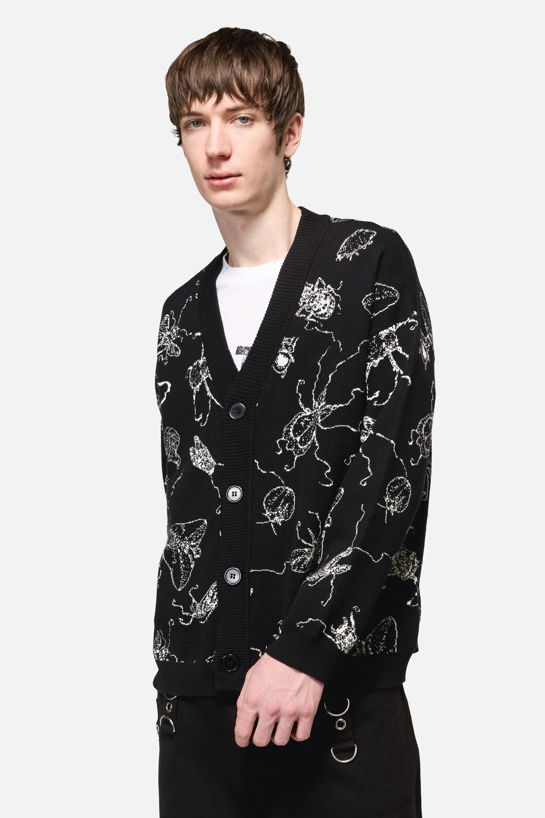 Dangerfield - Dark Pieridae Knit Cardi - black