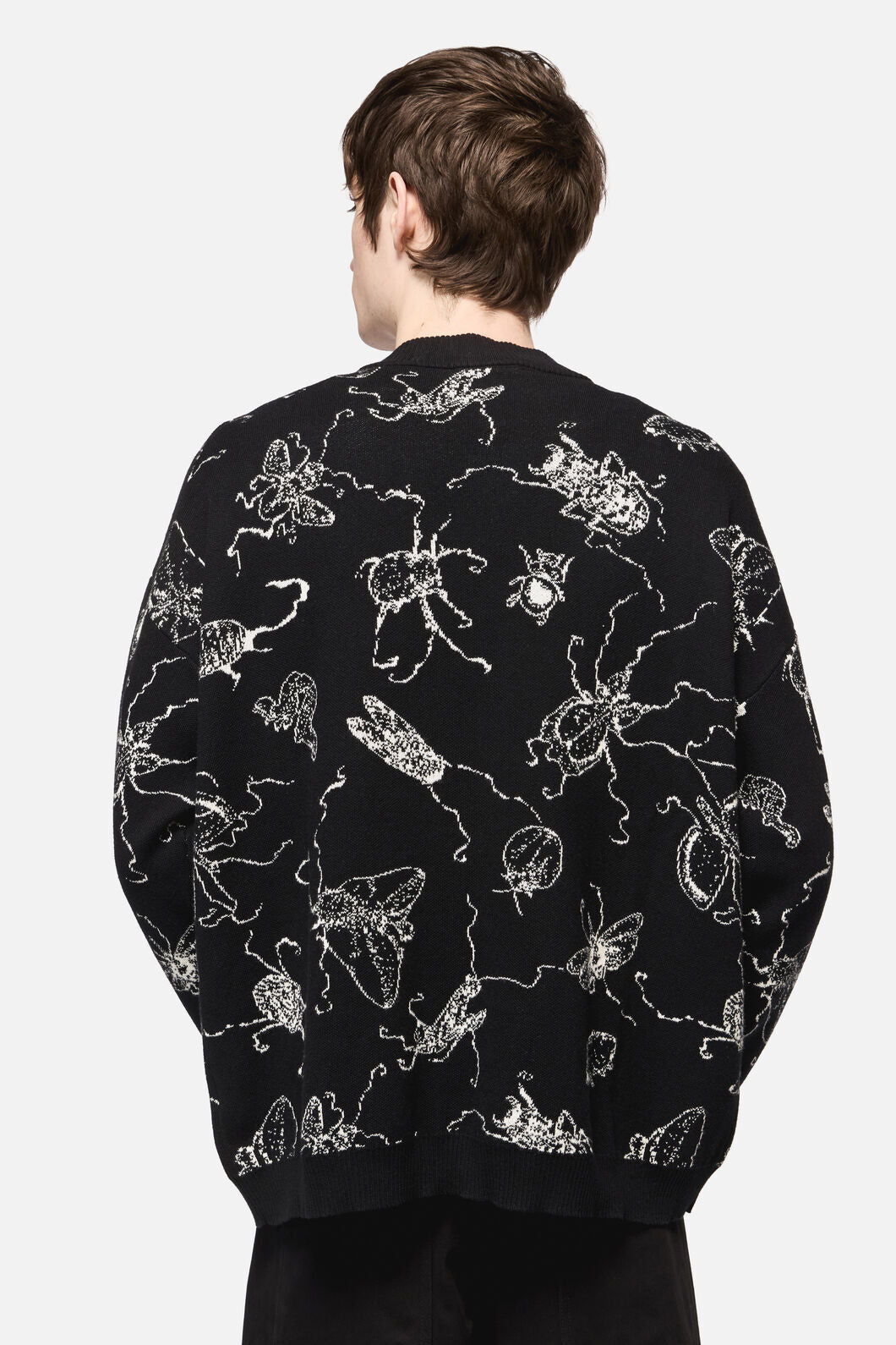 Dangerfield - Dark Pieridae Knit Cardi - black