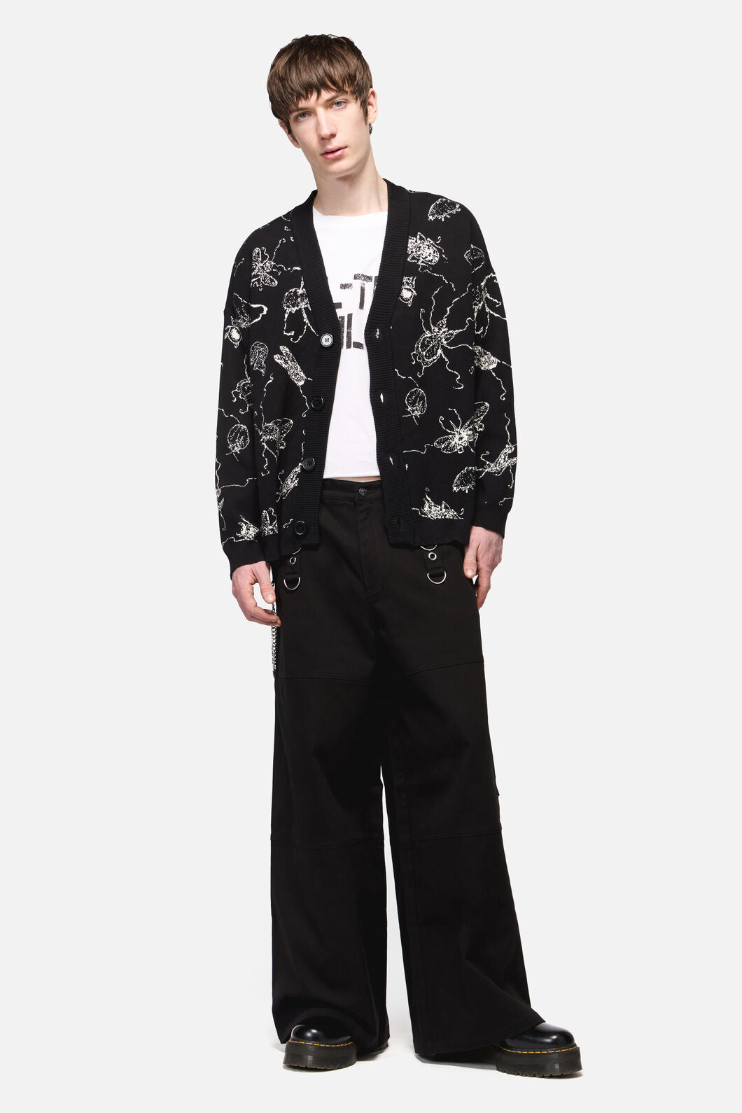 Dangerfield - Dark Pieridae Knit Cardi - black