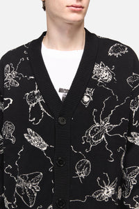 Dangerfield - Dark Pieridae Knit Cardi - black