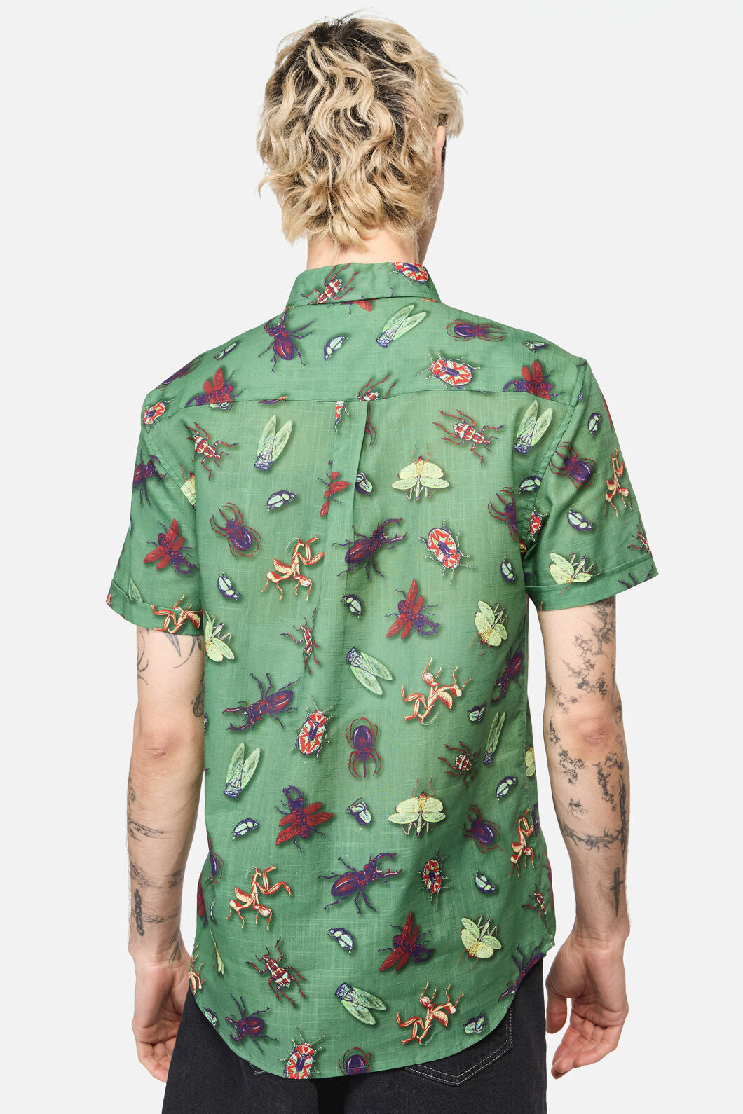 Dangerfield - Entomology Printed SS Shirt - green